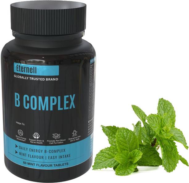 Eternell B-Complex Supplement with B1, B2, B3, B6, B12 & Biotin -For Energy|Metabolism