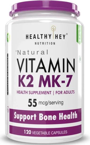 HealthyHey Nutrition Vitamin K2-MK7-100% Vegetarian Source - Support Bone Health- 55 mcg
