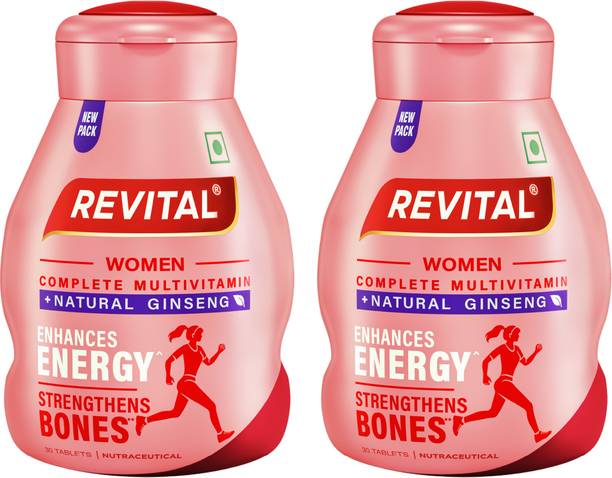 Revital H Women with 22 Multivitamins & Minerals such as Calcium, Iron, Biotin -60 Tablets