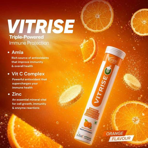 Vitrise Vitamin C & Zinc Effervescent Tablets