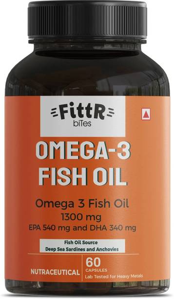 fittr bites Omega 3 Fish Oil 1300mg Triple Strength 540 mg EPA 340 mg DHA