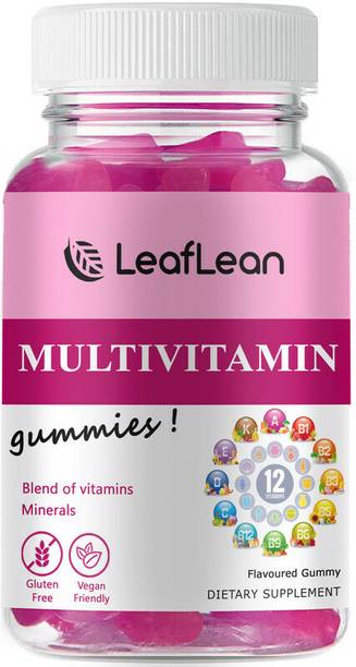 LeafLean Men & Women's Immunity Multivitamin Gummies Vitamins A, C, D, E, B12