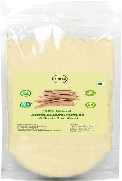 Farmhook Pure Aswagandhada Powder, Ashwagandha root, Asvagandha, Aswaghanda, Aswagandha