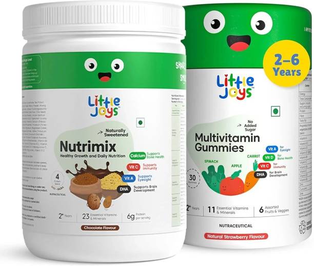 Little Joys Immunity Booster Kit (2-6 yrs) Nutrimix Powder 350g & Multivitamin Gummies 30N