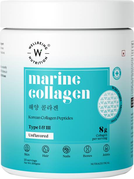 Wellbeing Nutrition Pure Korean Marine Collagen Powder|Supports Healthy Skin, Hair,Nails,Bone-200g