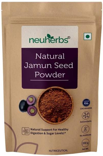 Neuherbs Natural Jamun Seed Powder For Digestion & Diabetes | Fibre Rich | With Vitamin C