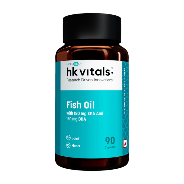 HEALTHKART HK Vitals Fish Oil for Brain, Heart & Joint Health, 90 Softgels