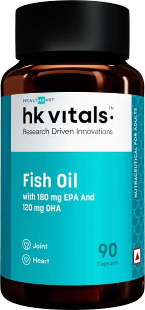 HEALTHKART HK Vitals Fish Oil for Brain, Heart & Joint Health, 90 Softgels