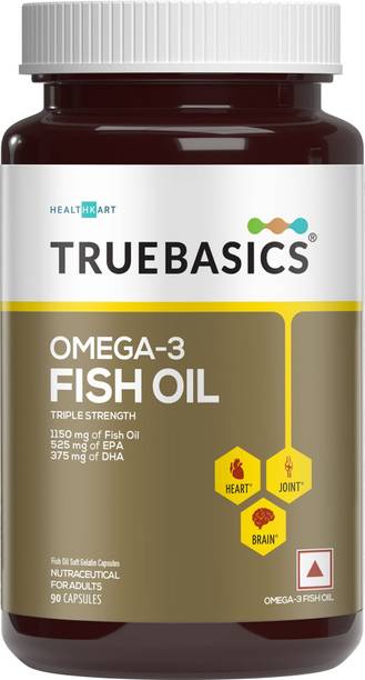 TRUEBASICS Omega 3 Fish Oil Triple Strength, 525mg EPA,375mg DHA