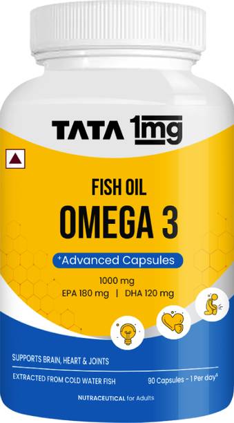 TATA 1mg Fish Oil Capsules for Heart and Bone Health