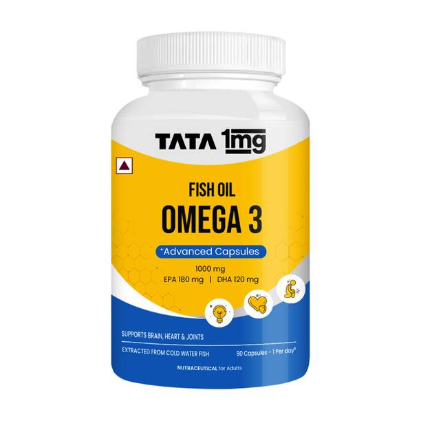 TATA 1mg Fish Oil Capsules for Heart and Bone Health