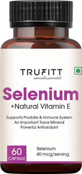 Trufitt Selenium Capsules 40mcg + Vitamin E 10mg, With Green Tea Extract