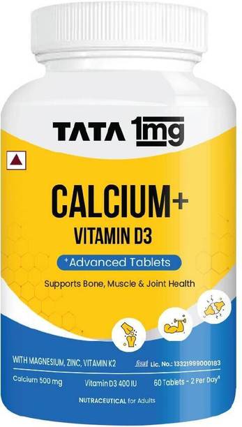 TATA 1mg Calcium + D3 Tablet for better absorption Of Calcium, Joint Health & Immunity