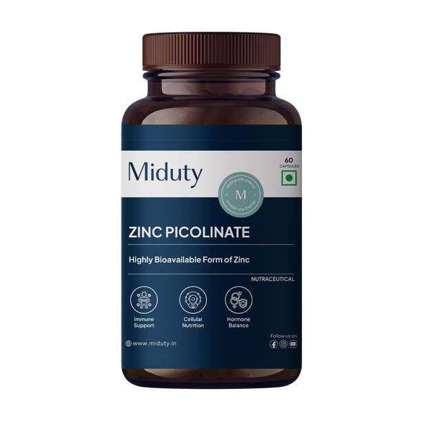 Miduty Zinc Picolinate 50 mg-Chelated Zinc Supplement