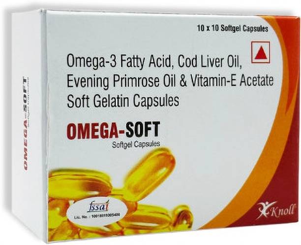 Knoll Omega Soft Contains Omega 3 Fatty Acid + Cod Liver Oil + Vitamin E
