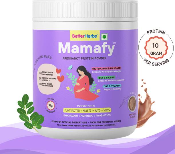 better herbs Mamafy Mother's Nutritional Pregnancy Protein Powder | Chocolate Flavour