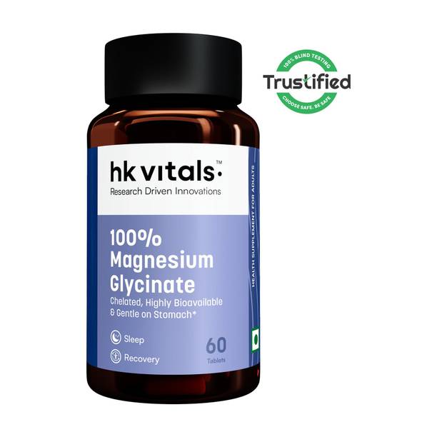 hk vitals 100% Magnesium Glycinate 1880mg, For Better Sleep Quality & Muscle Recovery