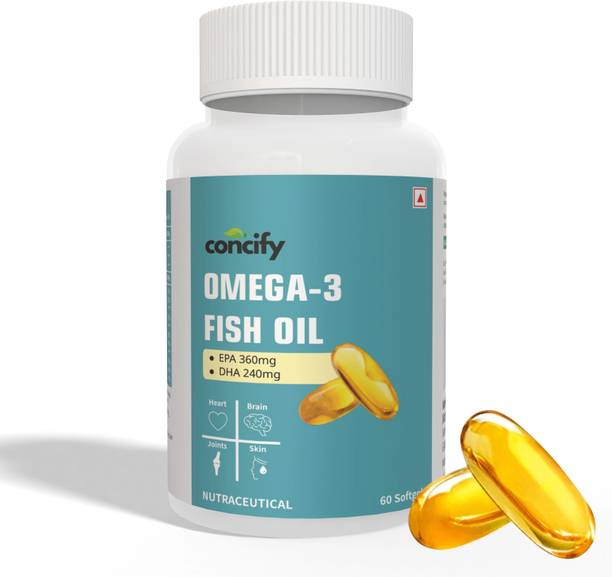 Concify Fish Oil for Heart, Brain, Joints & Skin | 1000mg Omega-3, 360mg EPA & 240mg DHA