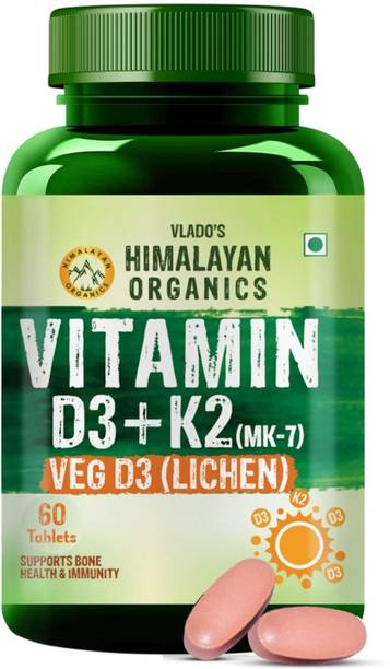 Vlado's Himalayan Organics Vitamin D3 600 IU With K2 MK7 55 mcg Supplement For Men & Women