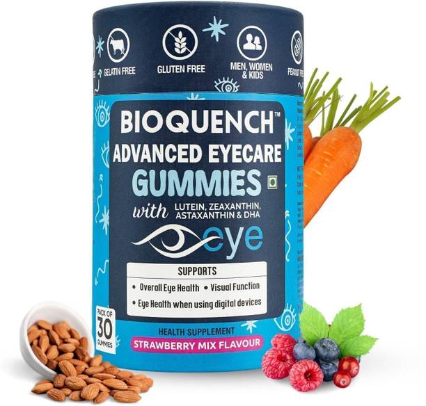 BIOQUENCH Advanced Eye Care Gummies with Lutein,Zeaxanthin for Eye Health & Vision Support
