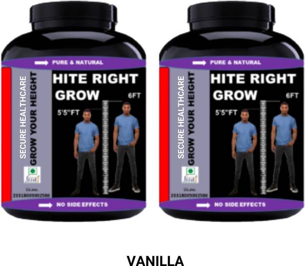 Secure Healthcare Hite Right Grow Growth On Vanilla Flavor Pack Of 2