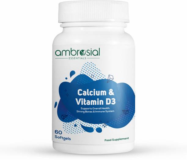 Ambrosial Calcium & Vitamin D3 tablets | High Potency Calcium Tablets for Women & Men