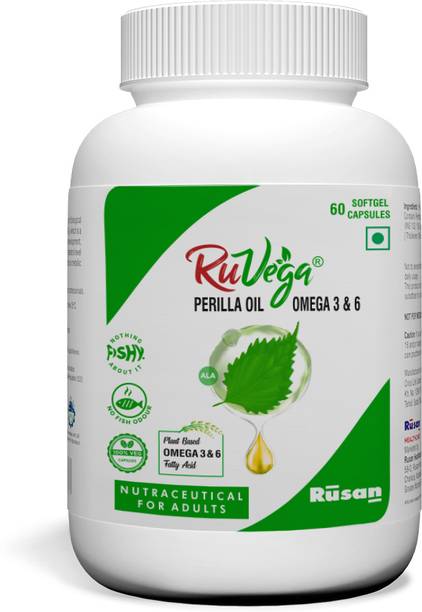 Rusan RuVega Perilla Oil Plant based Omega 3 Softgel | Healthy Heart, Brain & Immunity