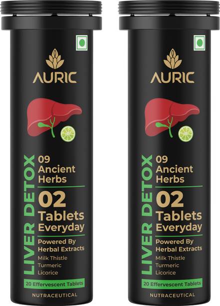 Auric Liver Detox | Effervescent Tablets with 10 Ayurvedic Herbs |Liv 365