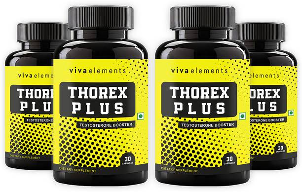 Viva Elements THOREX PLUS Testosterone Booster for Men With Ashwagandha For Stamina, Energy