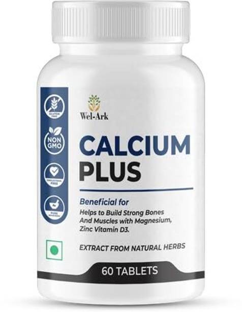 Wel-Ark Calcium Plus Non-GMO Bone & Muscle Support Supplement With Magnesium