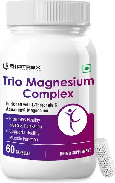 BIOTREX NUTRACEUTICALS Trio Magnesium Complex Enriched With L-Threonate, Aquamin Citrate & Glycinate
