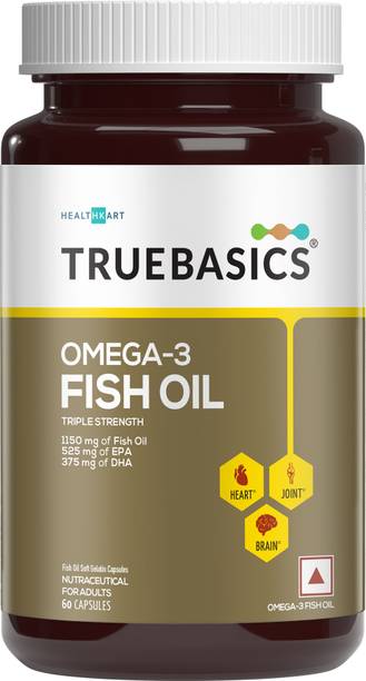 TRUEBASICS Omega 3 Fish Oil Triple Strength, 525mg EPA,375mg DHA