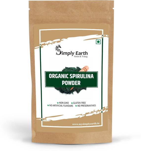 Simply earth Spirulina for Energy, Digestion & Skin|Plant Based Protein Superfood - 100GMS