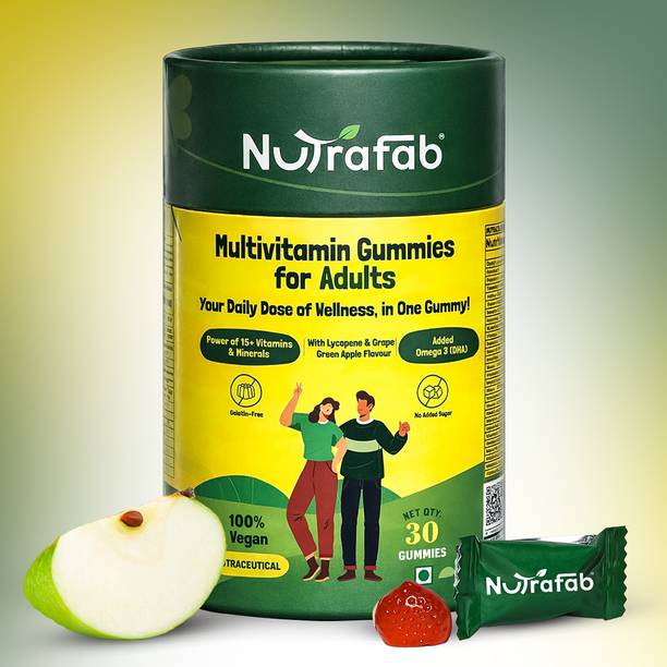Nutrafab Multivitamin Gummies for Adults 30 Gummies Daily Vitamins Energy Support