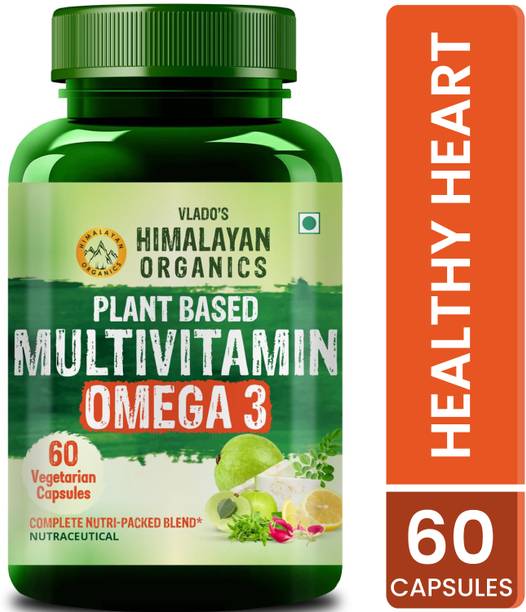 Vlado's Himalayan Organics Plant Based Vegan Omega 3 with Multivitamin 25+ Ingredients for Energy,Immunity