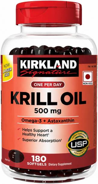 KIRKLAND Signature KRILL OIL 500mg Omega-3 & Astaxanthin