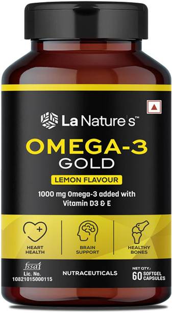 La Natures Omega 3 Fish Oil 1000 mg Gold with Vitamin D and Vitamin E for Men and Women