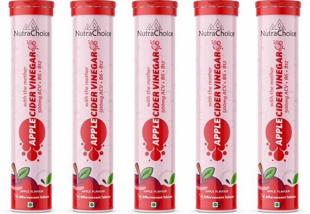 NutraChoice Apple Cider Vinegar for Weight Loss with Mother -75 Effervescent Tablets