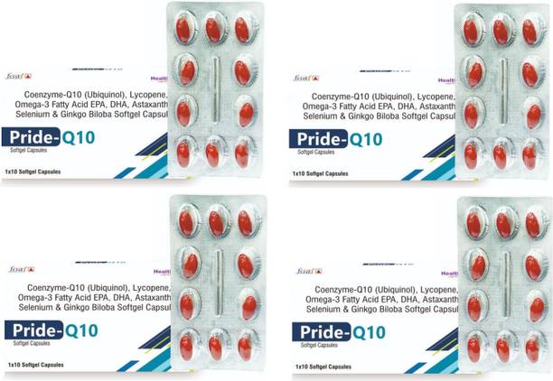 HEALTHPRIDE CoQ10 (Ubiquinol), Omega-3 EPA DHA, Astaxanthin, Softgel Capsules