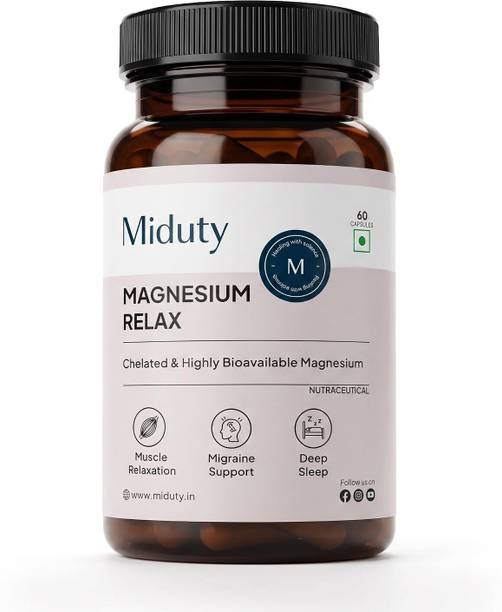 Miduty Chelated Magnesium Bisglycinate (Glycinate) | 1500mg Supplement for Sleep
