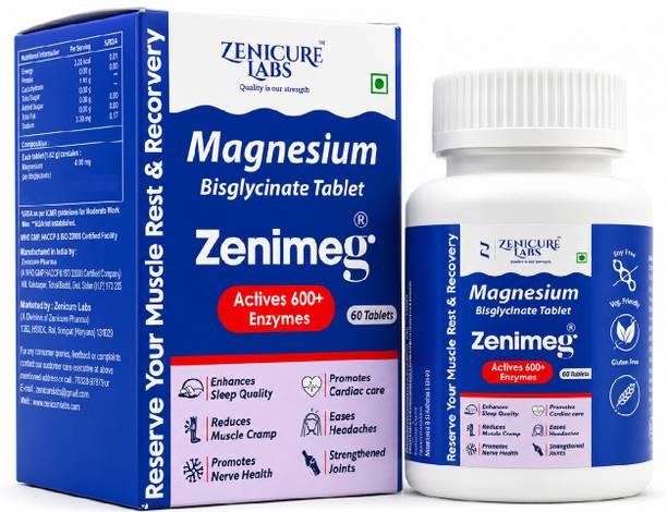 Zenimeg Magnesium Bisglycinate Tablets | For Muscle Recovery, Sleep & Nerve Health