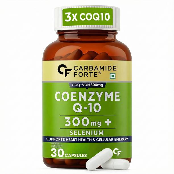 CARBAMIDE FORTE CoQ10 Supplement 300mg Capsules|Co Enzyme Q10 for Heart Health,Energy & Vitality
