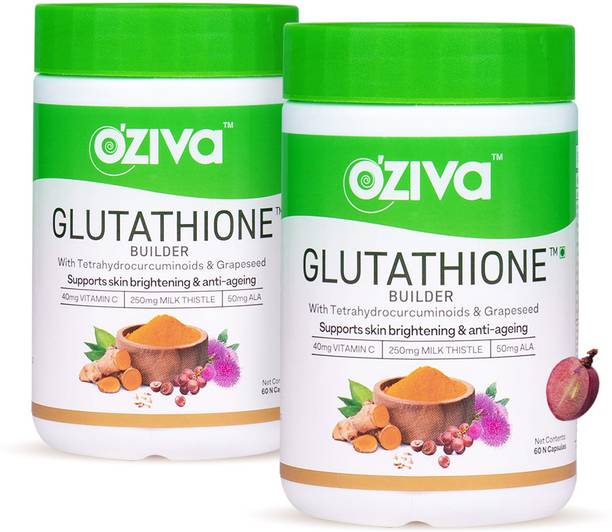 OZiva Glutathione Builder,(ALA) Vegetarian Tablets for Skin Brightening & Anti-Ageing