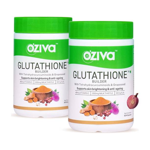 OZiva Glutathione Builder,(ALA) Vegetarian Tablets for Skin Brightening & Anti-Ageing
