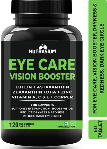 NUTRASIUM Eye care & Vision Booster | Lutein ,Astaxanthin, Zeaxanthin For Eye Shield