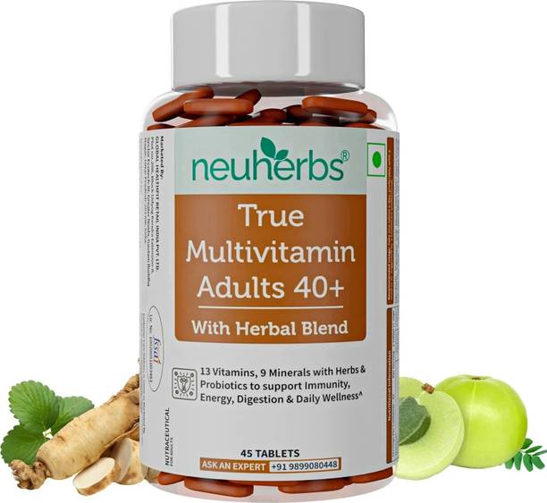 Neuherbs True Vitamin Adults 40+ | Multivitamin For Adults With Herbal Blend