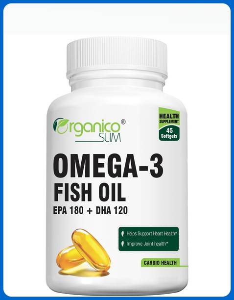 organicoslim Herbal Supplement: Omega-3 Fish Oil 180:120 - Formula for Heart Health, Joint S