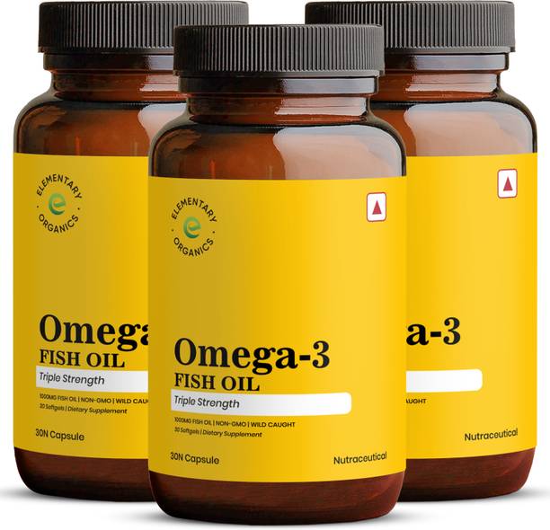 Elementary Organics Omega 3 Fish Oil 1000 Mg for Brain, Heart, Eye & Bone