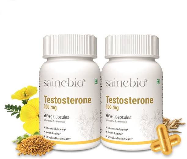 sainebio Testosterone 500 mg – Muscle Strength, Energy & Stamina Booster for Men