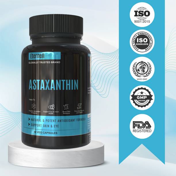 Eternell Natural Astaxanthin 6mg Capsules – Marine Antioxidant for Skin, Eye, Joint